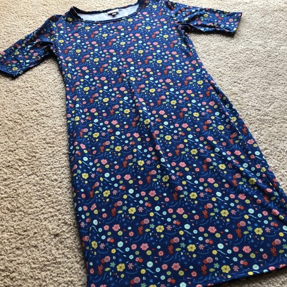 Lularoe Floral Dot Julia Dress - Picture 6 of 8